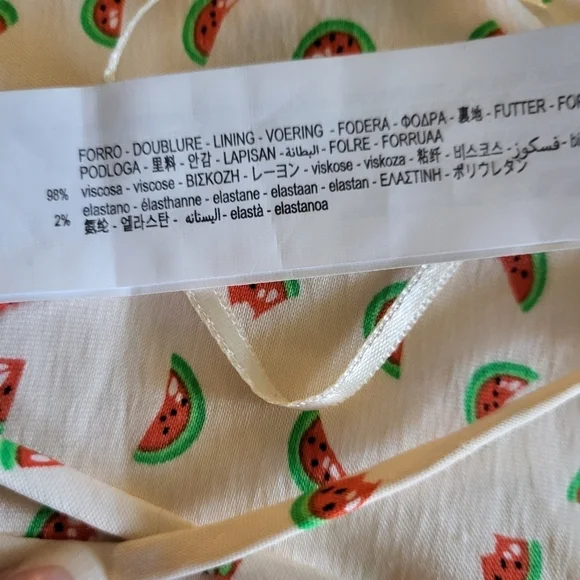 ⭐3/$25⭐ NWT Zara Women's Strappy Watermelon Pattern Crop Top Size XS - Picture 5 of 6